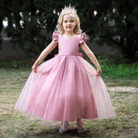 Embroidered Lace Luxury Highlight-Pink Piano Dancing Show Princess Dresses