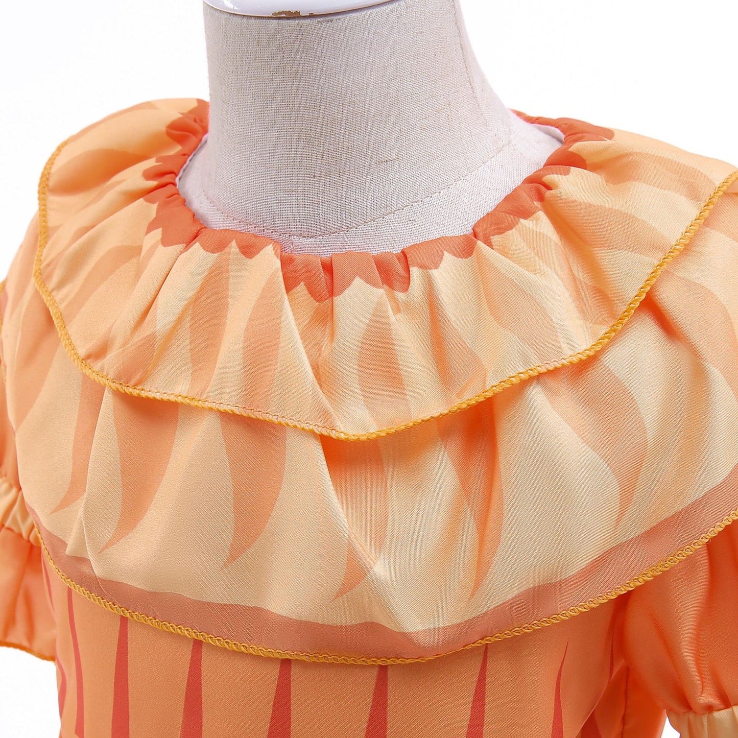 Girls Costume Orange Encanto Pepa Princess Long Dresses