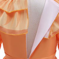 Girls Costume Orange Encanto Pepa Princess Long Dresses