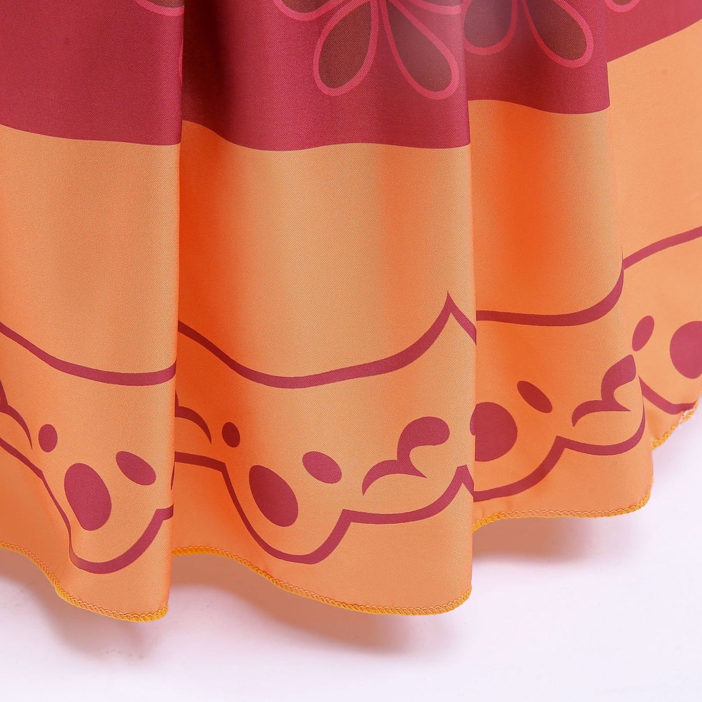 Girls Costume Orange Encanto Pepa Princess Long Dresses