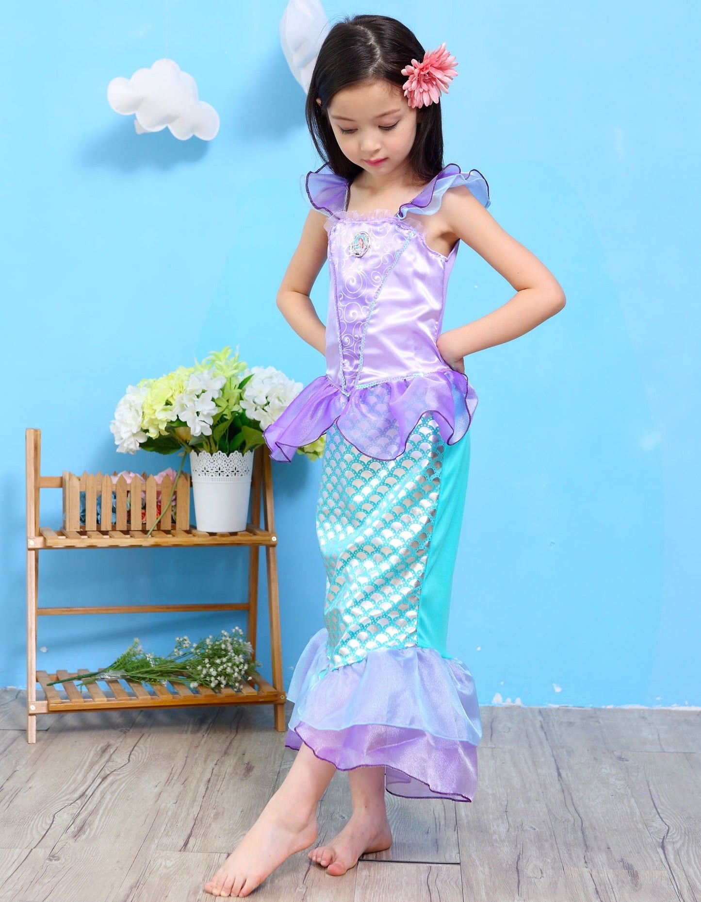 Embroidered Lace Mermaid Princess Dresses Style4