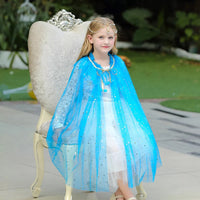 Princess Cloak Cape Star Blue