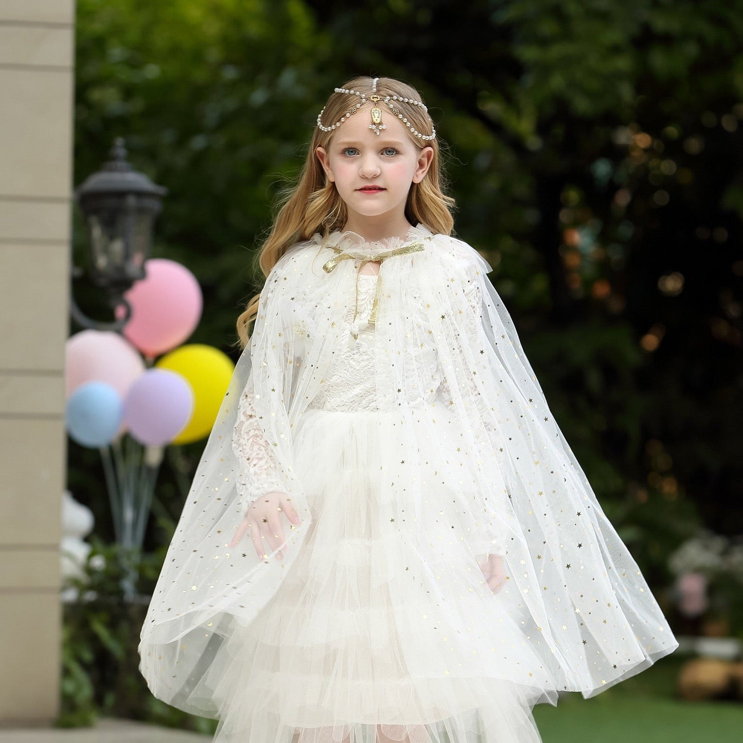 Princess Cloak Cape Star White