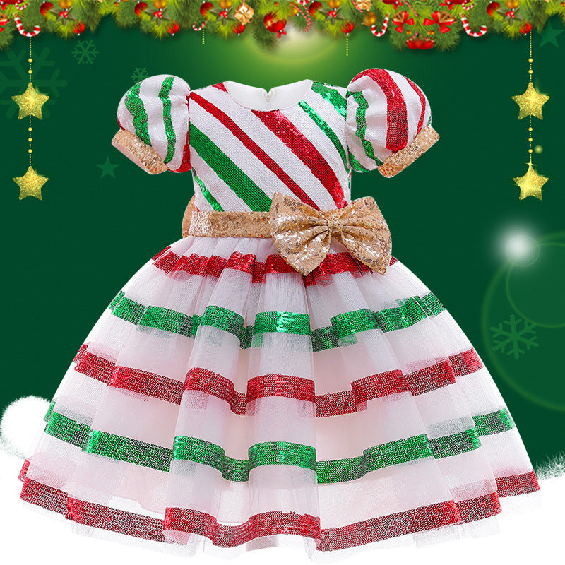 Embroidered Lace Princess Christmas Candy Dresses