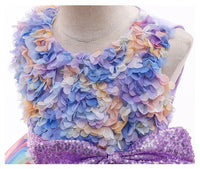 Rainbow Purple Flower Princess Dresses