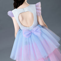 Magical Unicorn Costume White Dresses With Rainbow Trailing