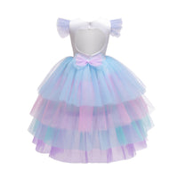 Magical Unicorn Costume White Dresses With Rainbow Trailing