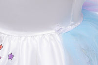 Magical Unicorn Costume White Dresses With Rainbow Trailing