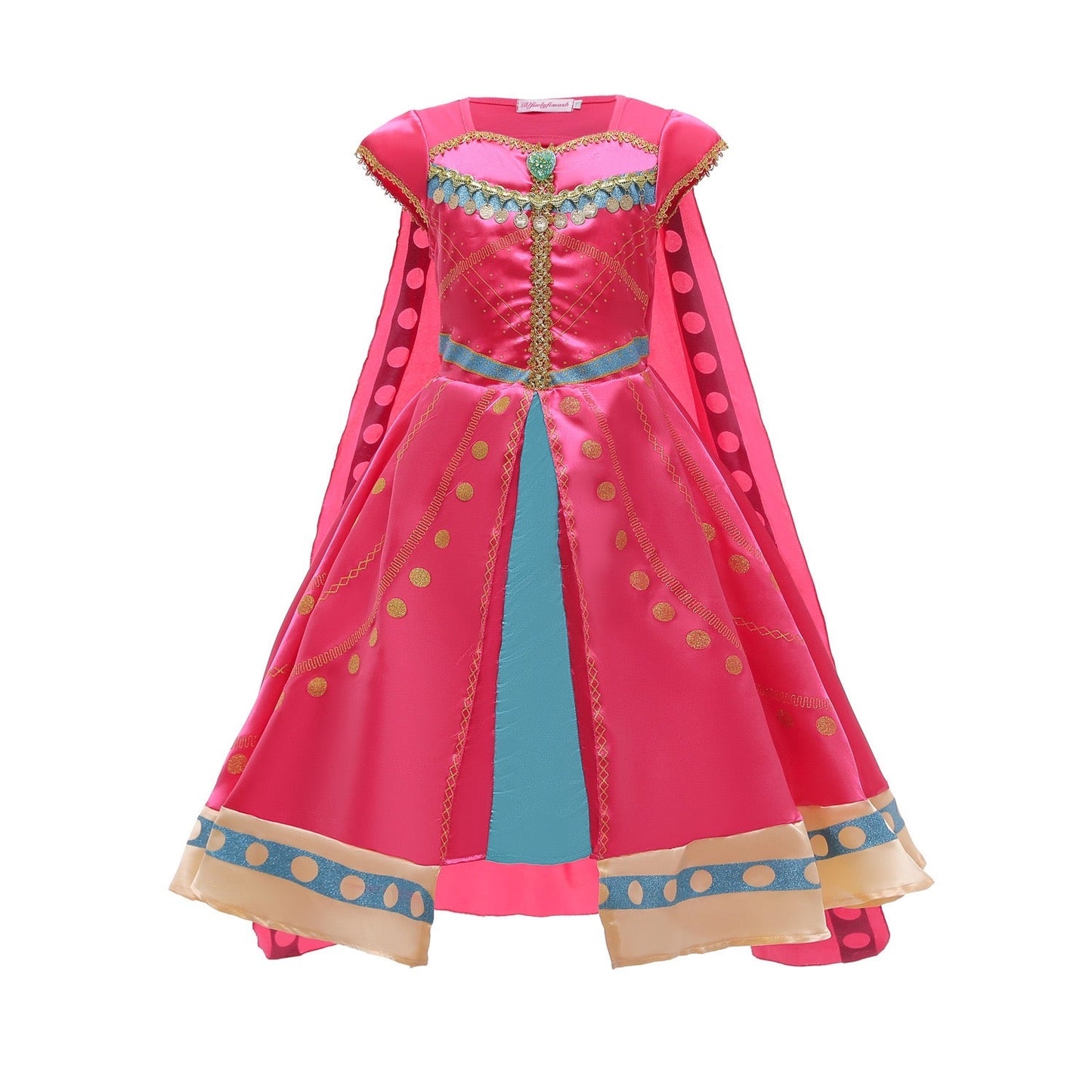 Girls Princess Costume Jasmine Aladdin Fancy Twinkle Rose Red Traditional Dancing Dresses