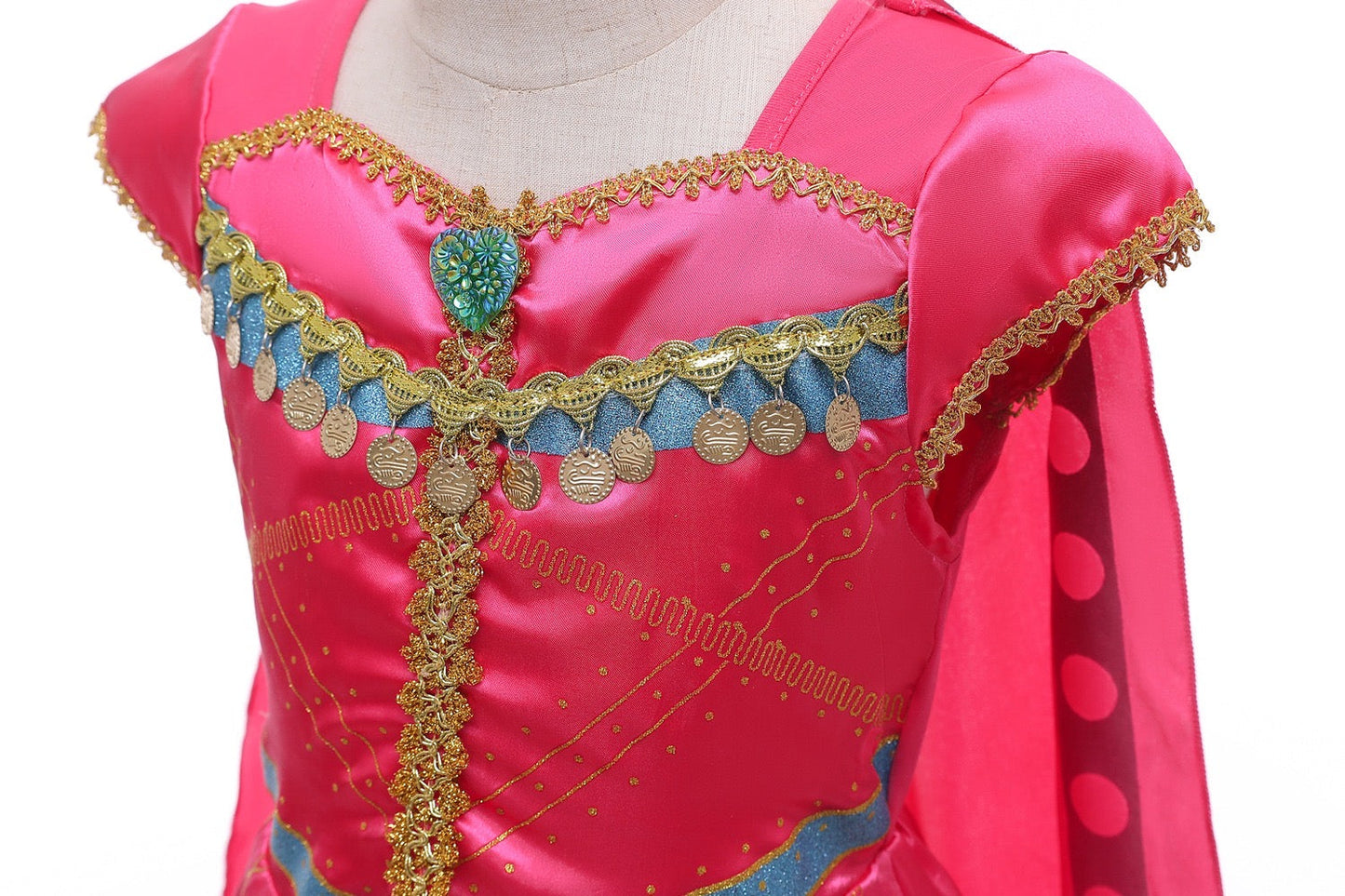 Girls Princess Costume Jasmine Aladdin Fancy Twinkle Rose Red Traditional Dancing Dresses