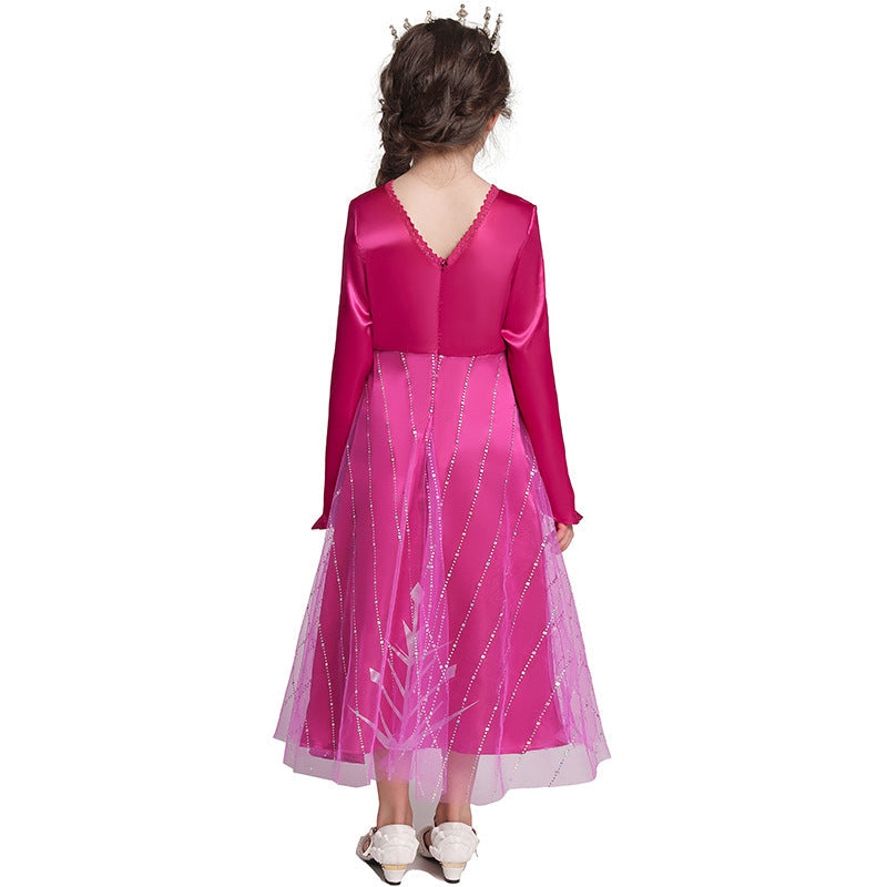 Elegant and Luxurious Frozen Elsa Princess Dresses Pink