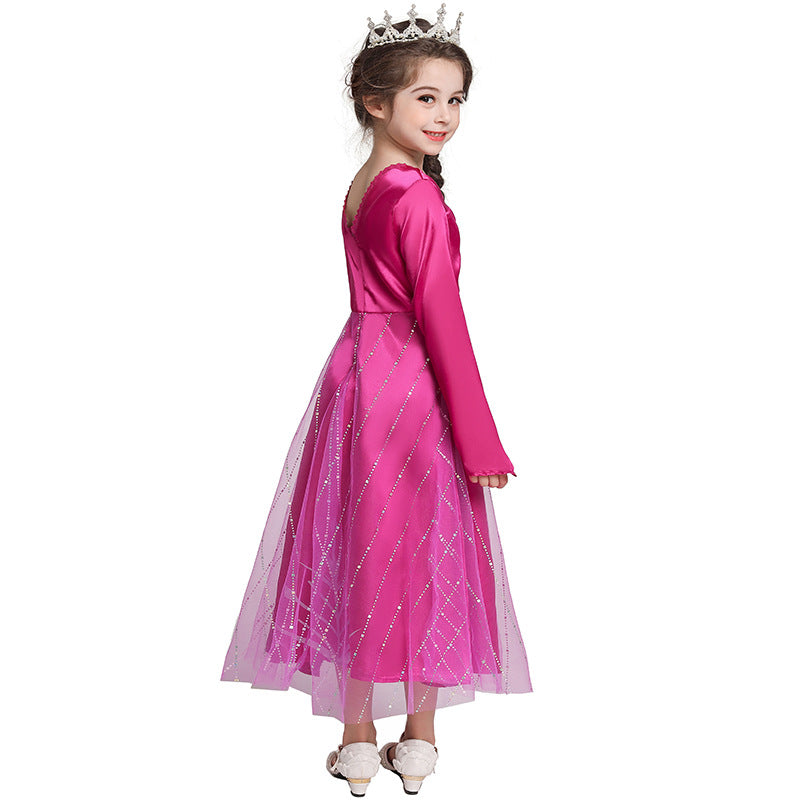 Elegant and Luxurious Frozen Elsa Princess Dresses Pink