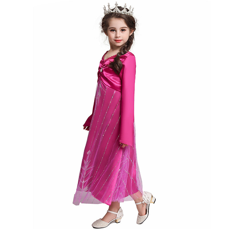 Elegant and Luxurious Frozen Elsa Princess Dresses Pink