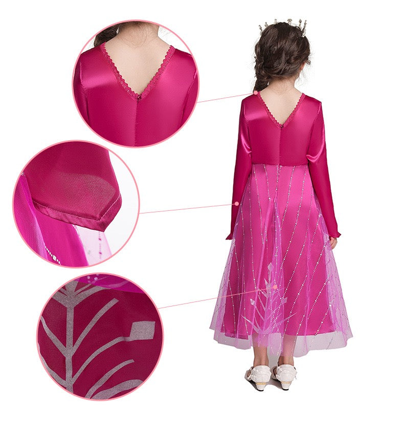 Elegant and Luxurious Frozen Elsa Princess Dresses Pink