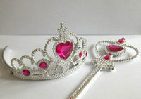 Princess Frozen Accessories Tiara Crown And Magic Wand