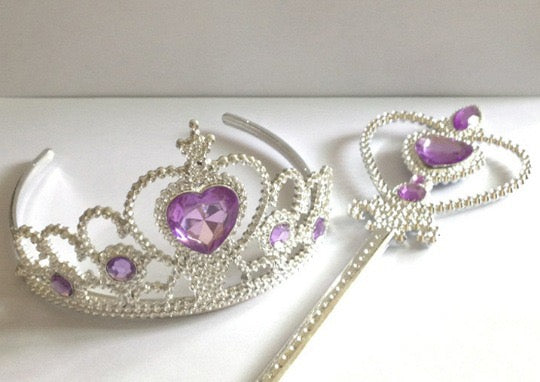 Princess Frozen Accessories Tiara Crown And Magic Wand