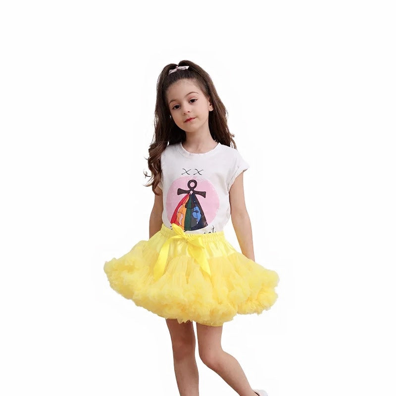 Girls Tutu Skirt Yellow