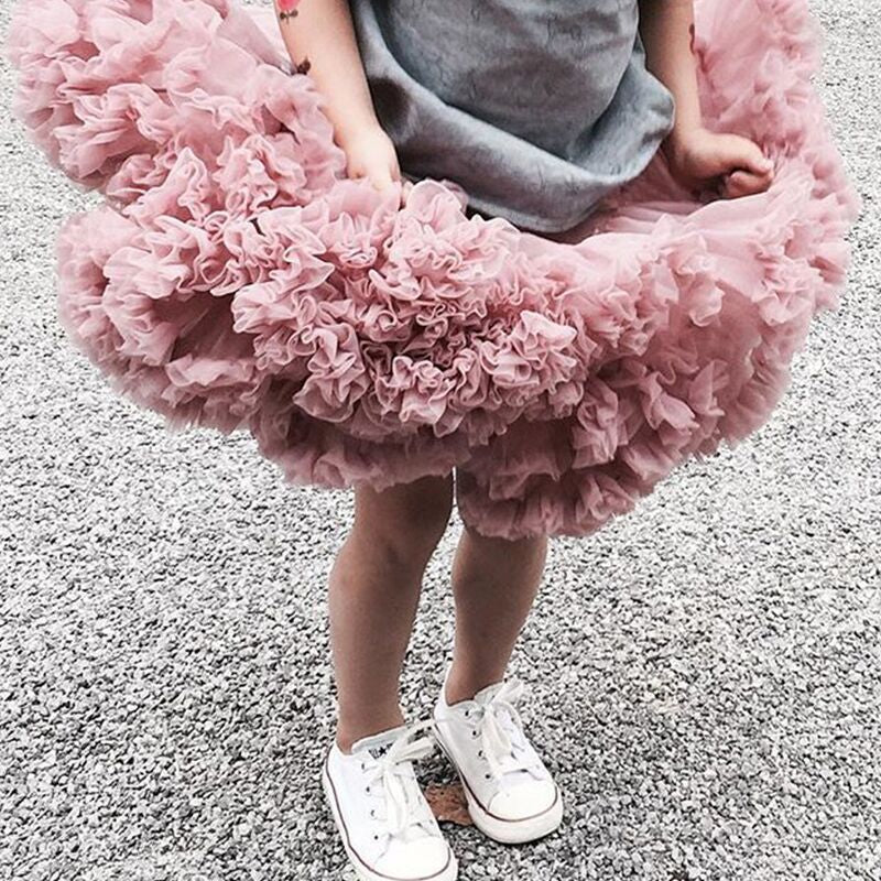 Girls Tutu Skirt Red Bean Paste