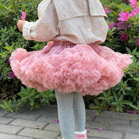 Girls Tutu Skirt Red Bean Paste