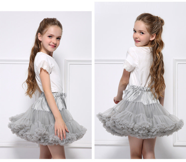 Girls grey tutu clearance skirt