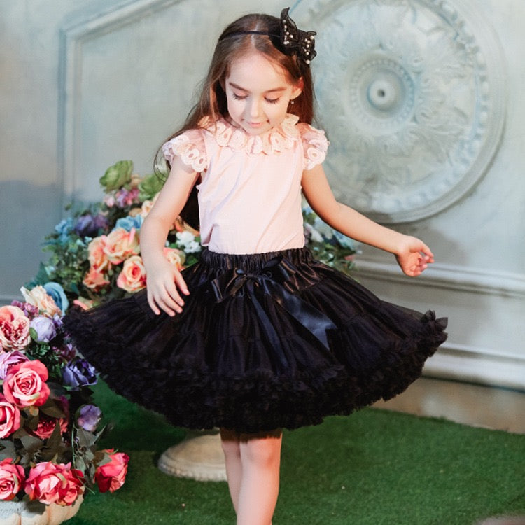 Black tutu skirt top for girls