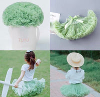 Girls Tutu Skirt Avocado Green