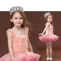 Siamese Tutu Dress Peach With Watermelon Red Edge