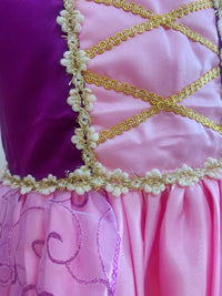 Girls Purple Pink Sofia Rapunzel Princess Dresses Style3