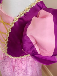 Girls Purple Pink Sofia Rapunzel Princess Dresses Style3