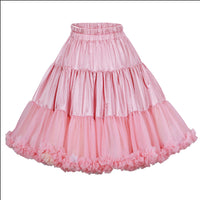 Girls Tutu Skirt Two Sides Double Fluffy Rainbow Pink