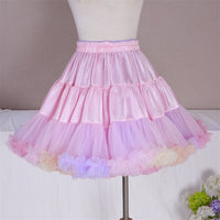 Girls Tutu Skirt Two Sides Double Fluffy Rainbow Purple