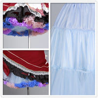 Girls Tutu Skirt Two Sides Double Fluffy Rainbow Blue