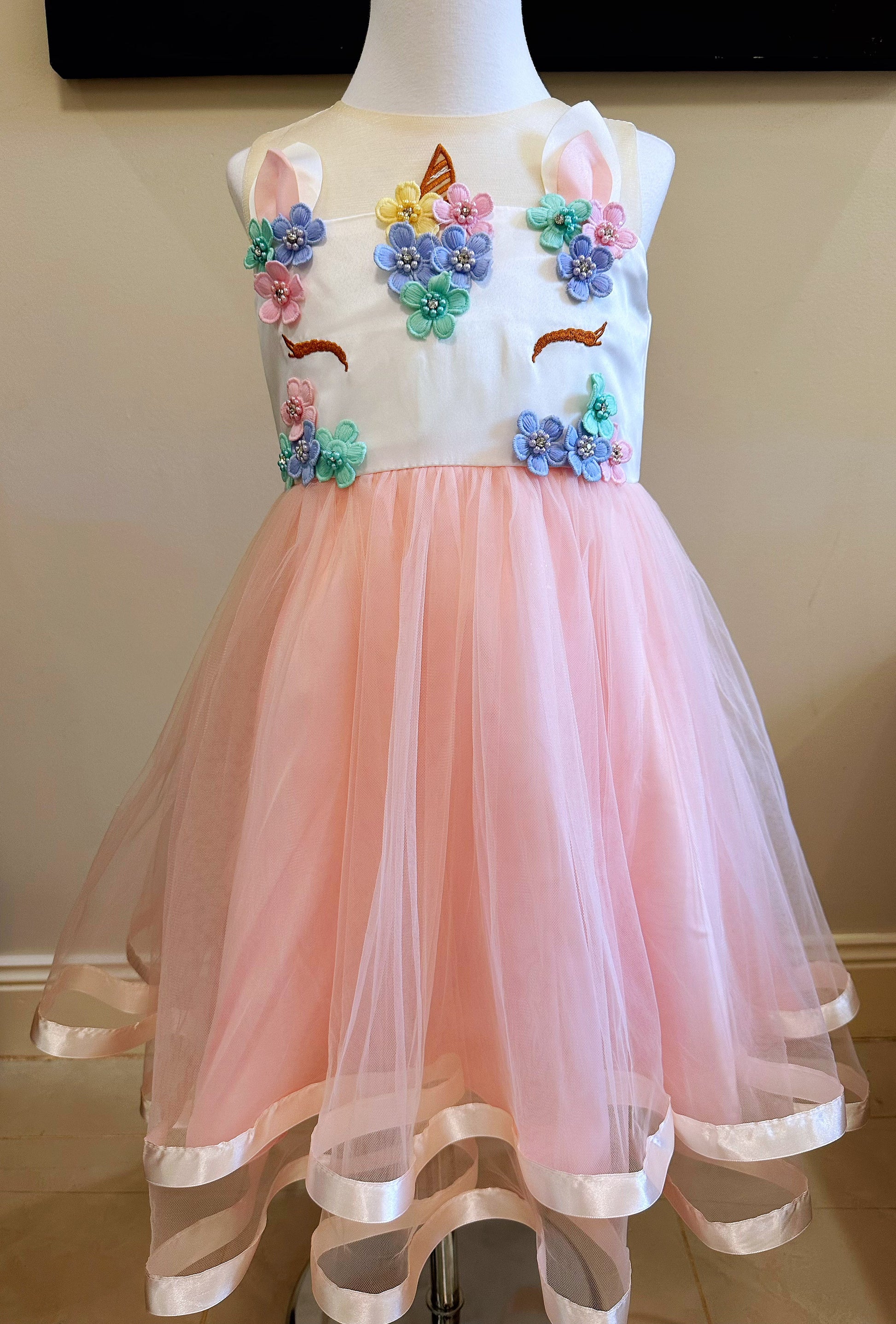 Unicorn Lace Princess Dresses Easter Girls White With Light Pink Dress Katrinalove.store Unicorn Lace Princess Dresses Easter Girls White With Light Pink Dress Katrinalove.store