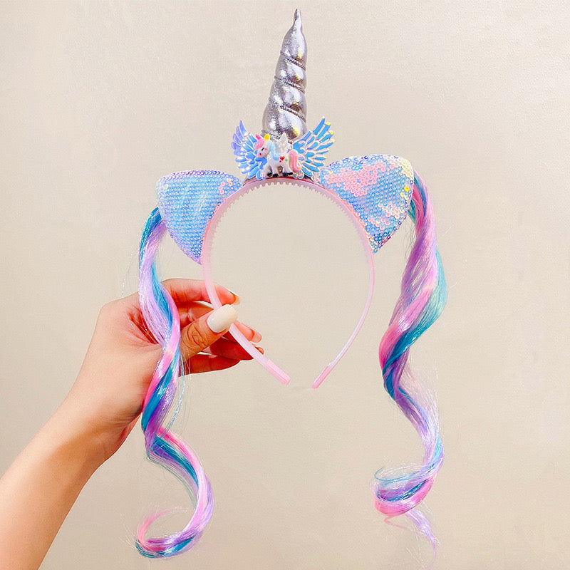 Unicorn Easter Cosplay Hairpin With Colourful Wig