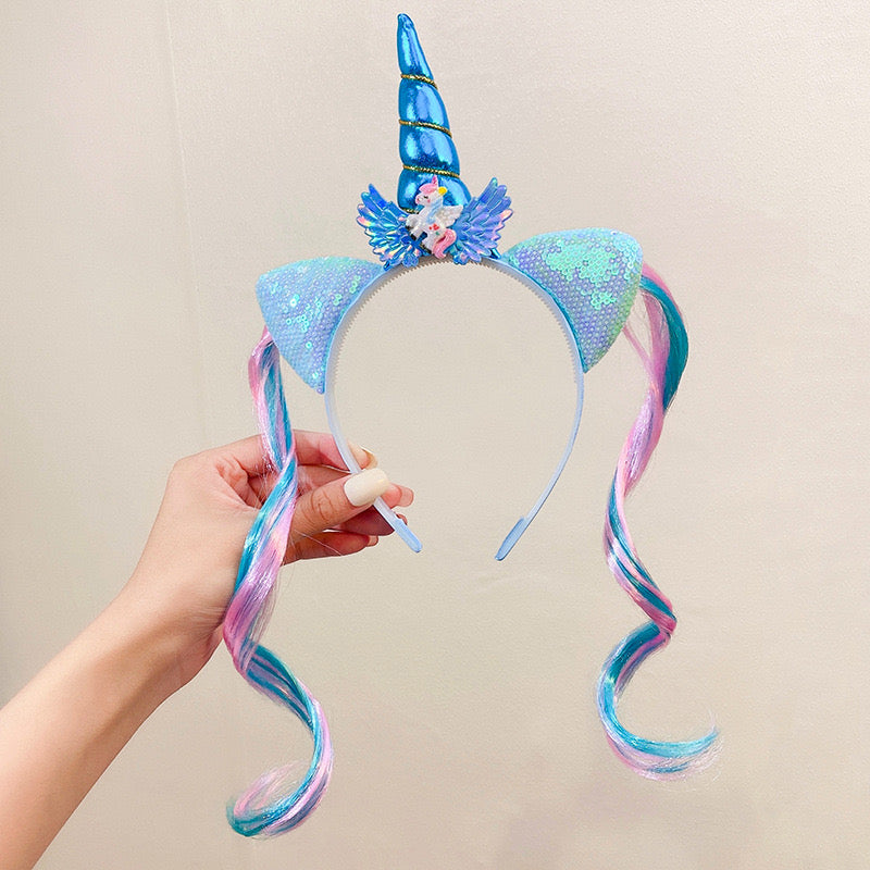 Unicorn Easter Cosplay Hairpin With Colourful Wig