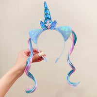 Unicorn Easter Cosplay Hairpin With Colourful Wig