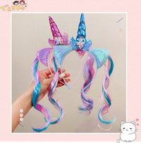 Unicorn Easter Cosplay Hairpin With Colourful Wig