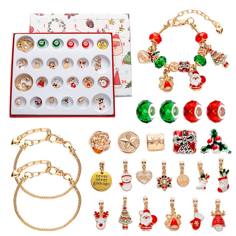 Christmas Blind Box Girls Toys Charm Bracelet Jewelry Gift Set