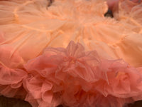 Siamese Tutu Dress Peach With Watermelon Red Edge