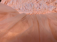 Siamese Tutu Dress Peach With Watermelon Red Edge