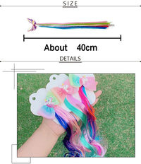 Children's Hair Accessories Colourful Wig With Hairpin