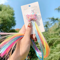 Children's Hair Accessories Colourful Wig With Hairpin