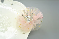 Three-dimensional Diamond Pearl Lace Crown Hairpin 1