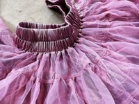 Girls Tutu Skirt Two Sides Double Fluffy Purple Pink