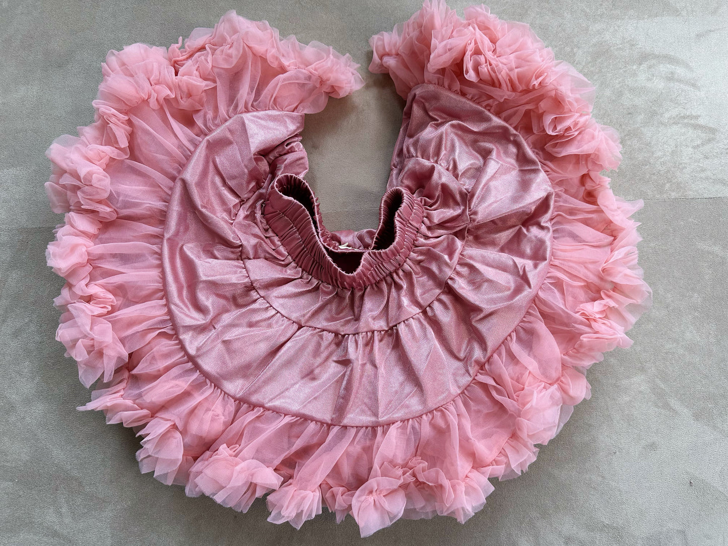 Girls Tutu Skirt Two Sides Double Fluffy Red Bean Paste