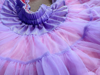 Girls Tutu Skirt Two Sides Double Fluffy Rainbow Purple