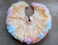 Girls Tutu Skirt Two Sides Double Fluffy Ice Cream