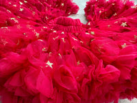 Girls Tutu Skirt Two Sides Double Fluffy Star Red