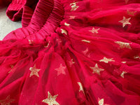 Girls Tutu Skirt Two Sides Double Fluffy Star Red