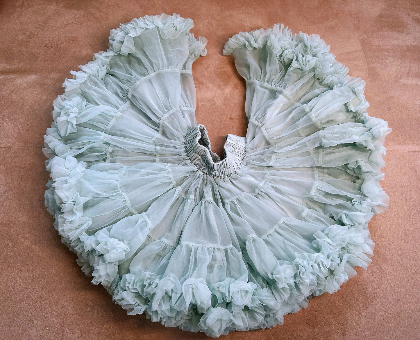 Girls Tutu Skirt Two Sides Double Fluffy Green Bean